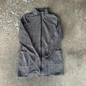 Eileen‎ Fisher Women's Size XS Black White Stripe Hemp Cotton Full Zipper Jacket